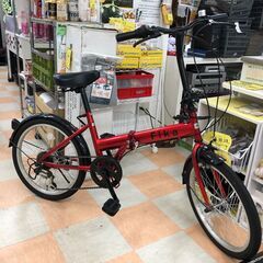 美品! 折りたたみ自転車 6段変速 Fika ﾚｯﾄﾞ 20ｲﾝﾁ (ジャングル