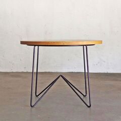 【美品】天然木カフェテーブルの画像