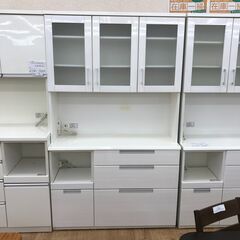 ★ジモティ割あり★  食器棚 ホワイト H201×W120×D43 クリーニング済み KJ3467