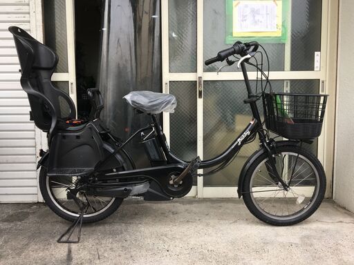 地域限定送料無料　ヤマハ　パスバビー　三人乗り　子供乗せ　12,8AH　新基準　黒　ギュットアニーズ　ビッケ　神戸市　電動自転車