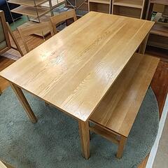 無印良品　ダイニング4点セット　オーク材