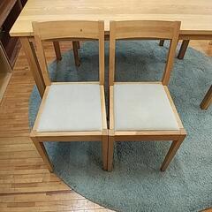 無印良品　ダイニング4点セット　オーク材の画像