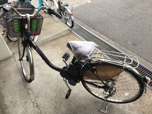 地域限定送料無料　パナソニック　ビビ　DX　16AH　新基準　子供乗せ　パープル　ナチュラ　アシスタ　神戸市　電動自転車