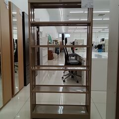 ★ジモティ割あり★  スチール本棚 ベージュ H155×D25×...