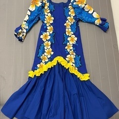 フラダンス衣装　ハワイアンブルー