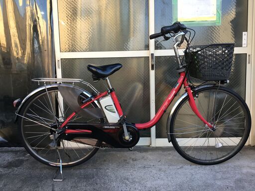 地域限定送料無料　パナソニック　ビビ　DX　8,9AH　新基準　子供乗せ　赤　ナチュラ　アシスタ　神戸市　電動自転車