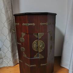 李朝家具　八角箱　飾り棚 アンティーク 【美品】