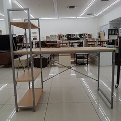 ★ジモティ割あり★  デスク ナチュラルベージュ H121×D6...