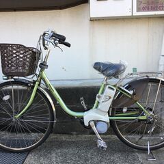 地域限定送料無料 パナソニック ビビ EX 13,2AH 新基準 子供乗せ 緑