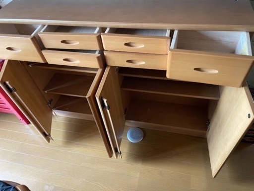 木製カウンター下収納