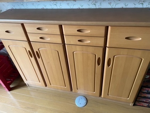 木製カウンター下収納