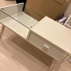 【11/8 13:00まで】ガラス天板　ローテーブル センターテーブル
