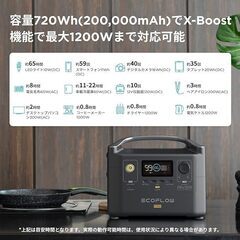 【店頭引き取り限定】EcoFlow ポータブル電源 RIVER Pro ポータブルバッテリー 720Whの画像