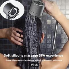 3スピード調整可能なヘッド調整可能 な高圧節水シャワーヘッド1キーストップシャワー ヘッド ウォーターマッサージシャワーヘッドの画像