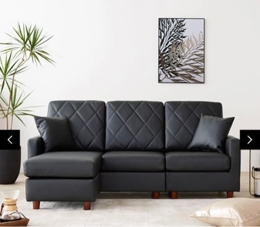 ソファ L字型 レザー 3人用