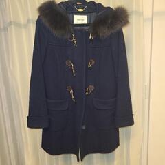 【レッセパッセ】ダッフルコート ミドル丈 ネイビーブルー
