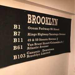 ヴィンテージバスロールサイン本物　103cm×66cm BUS SIGNS ビンテージバスサイン エンブレム - WEST VILLAGE TOKYO