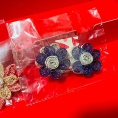 お花モチーフ2種類各2の画像