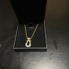 幸運をもたらすホースシューネックレス　シルバー925製　ゴールド