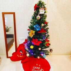 0円★引き取りのみ★光ファイバークリスマスツリー150-160cmくらいの画像