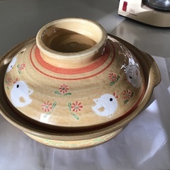（中古）IHでも使える土鍋、焦げあり