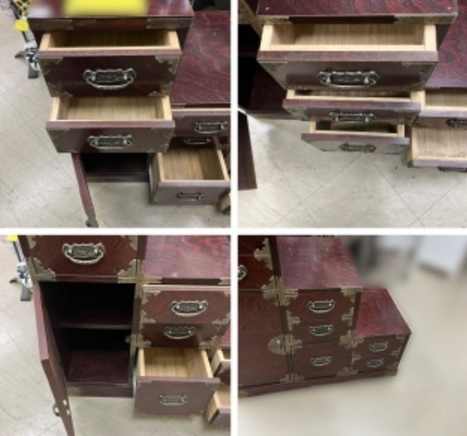 J3044 時代家具木製階段箪笥民芸家具 和モダン 店舗什器 民芸調家具