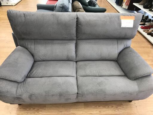 ★ジモティ割あり★  ２人掛けソファ グレー H93×W168×D87 クリーニング済み KJ3476