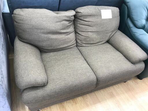 ★ジモティ割あり★  ２Pソファ ブラウン H76×W133×D82 クリーニング済み KJ3477