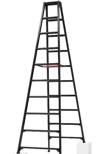 長谷川アルミ脚立長谷川工業(Hasegawa) BLACK LABEL 伸縮式専用脚立(ワンタッチバー付) RYZB-30 (2.82~3.13m) (10143)