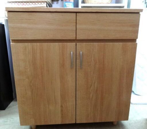 ニトリ サイドボード/キッチンボード/多目的棚　コパン 80SB 良品　店頭お引き取り歓迎【自社配送は札幌市内限定】