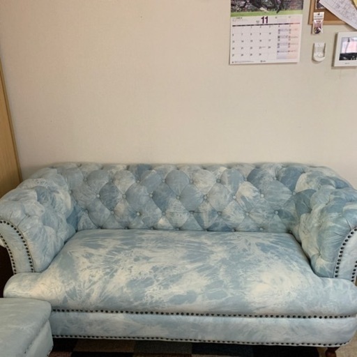 美品！デニム素材ビンテージソファー