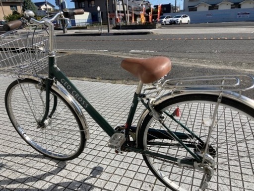 【27インチ自転車】美品❗️6段変速　LEDオートライト付　前カゴ新品❗️スペアキーあり　若林自転車　膳所店　SALE中❗️