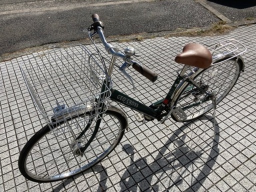 【27インチ自転車】美品❗️6段変速　LEDオートライト付　前カゴ新品❗️スペアキーあり　若林自転車　膳所店　SALE中❗️