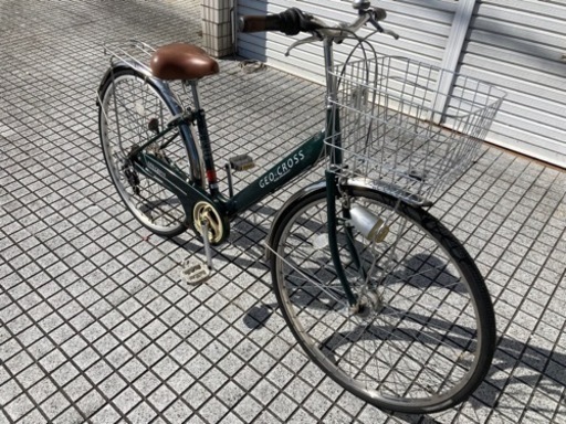 【27インチ自転車】美品❗️6段変速　LEDオートライト付　前カゴ新品❗️スペアキーあり　若林自転車　膳所店　SALE中❗️