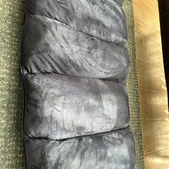 021  アイリスオーヤマ　座椅子　スェード調　ブルーの画像