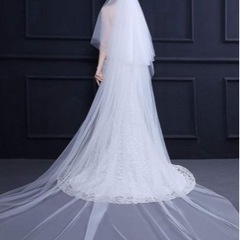 ウエディングドレス、ベール、グローブ