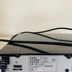 ティーズネットワーク ブルーレイディスク&DVDプレーヤー BD-111-BK の画像