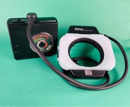 ストロボ　Nikon マクロスピードライト　SB-21+AS-14