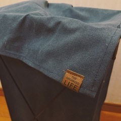 ナチュラル雑貨　新品　キャンバス地のランドリーバスケット　の画像