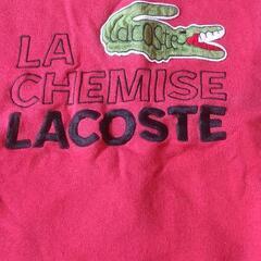 LACOSTE ラコステ・スウェット　トレーナー　刺繍ロゴデザイン　90s古着の画像