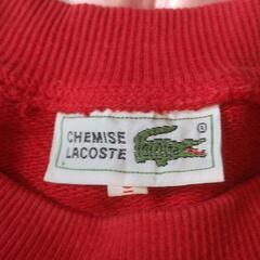 LACOSTE ラコステ・スウェット　トレーナー　刺繍ロゴデザイン　90s古着の画像
