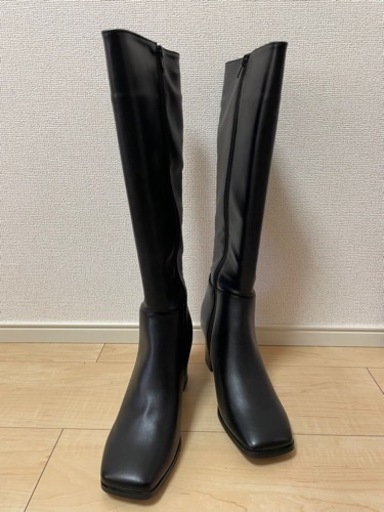 GRL スクエアトゥロングブーツ25.0cm