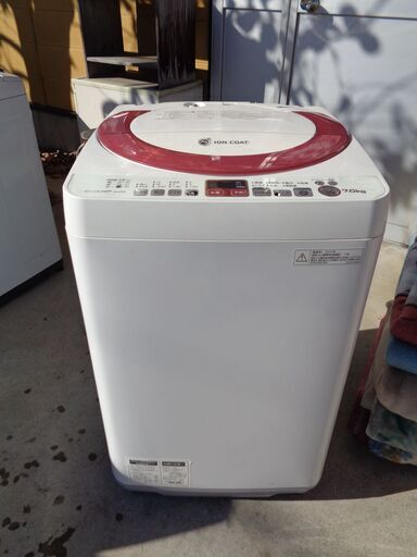 SHARPシャープ　7.0㎏全自動洗濯機　ES-KS70N　中古