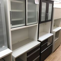 ★ジモティ割あり★ ユーアイ 食器棚 ブラウン H200×W89...