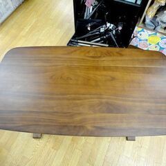お値下げ！センターテーブル 幅115×高60㎝ ソファテーブル カノン 115 MBR ミドルブラウン/茶色系 リビングテーブル コーヒーテーブル ダイニングテーブル 西岡店の画像