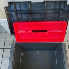 便利！軽トラ用踏み台式工具箱＆大型収納BOX　使用感ありの画像