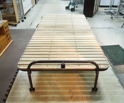折りたたみベッド シングル スノコ 幅91cm 折り畳みベッド すのこ 木製 寝具 札幌市東区 新道東店