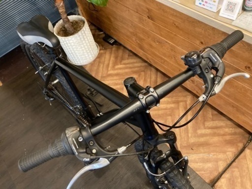 【前後タイヤ・左シフトレバー新品！】サスペンション付き　3×7速　26インチMTB  マットブラック