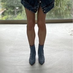 新品 Maison Margiela Stitch デニム アンクルブーツの画像