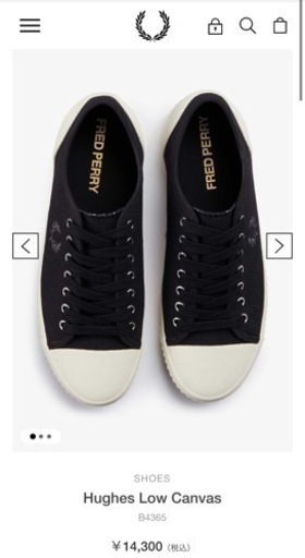 新品 Fred Perry Hughes Low Canvas シューズ
